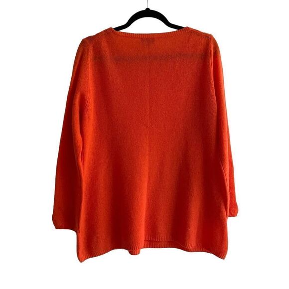 ESTHEME CASHMERE Cashmere Long Sleeve Sweater Orange M - Picture 2 of 4